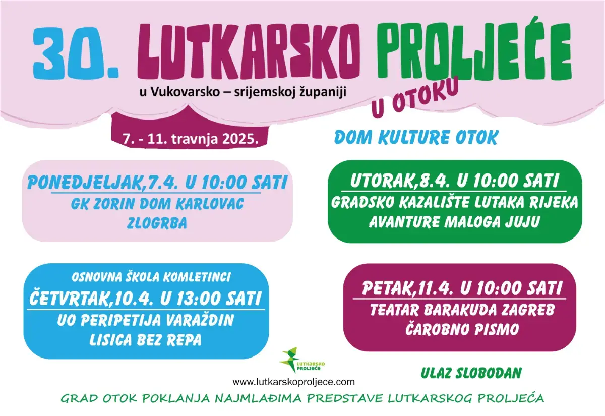 DV Pupoljak Otok sudjelovao na 30. Lutkarskom proljeću u Otoku